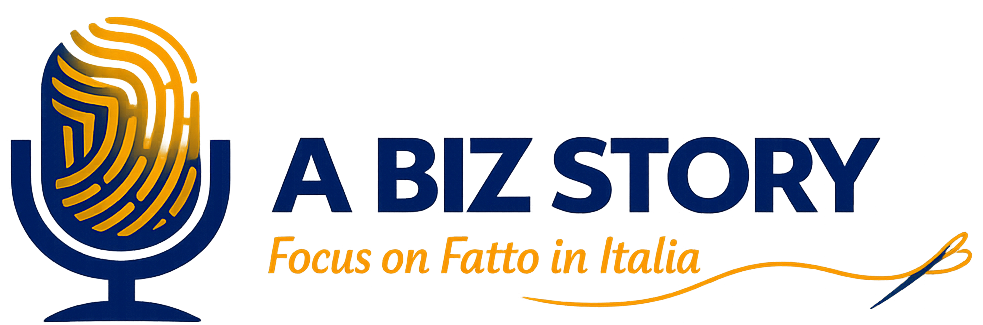 logo podcast made in italy a biz story